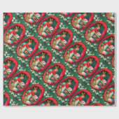 ウサギのイースター絵画卵を含む雪 ラッピングペーパー (フラット)