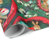 ウサギのイースター絵画卵を含む雪 ラッピングペーパー (ロールコーナー)