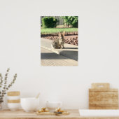 ウサギのウサギの写真イースター春 ポスター (キッチン)