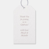 ウサギのウサギの赤ちゃんシャワーウッドランド動物 ギフトタグ (裏面)