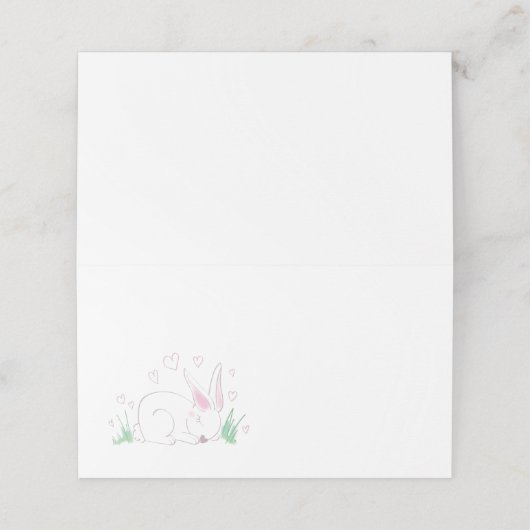 ウサギのウサギの赤ちゃんシャワーウッドランド動物 プレイスカード (外部開封)