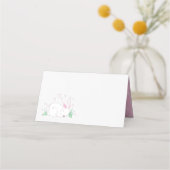 ウサギのウサギの赤ちゃんシャワーウッドランド動物 プレイスカード (正面)