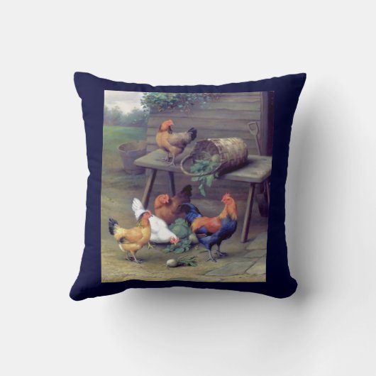 ウサギのオンドリの雌鶏の鶏の枕 クッション (裏面)