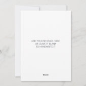 ウサギのカスタムイニシャル バレンタインデー フラットカード シーズンカード (裏面)