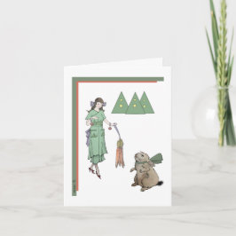 ウサギのカードへのクリスマスのプレゼント カード