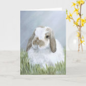 ウサギのカード カード (黄色い花)