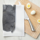 ウサギのキス キッチンタオル (四つ折り)