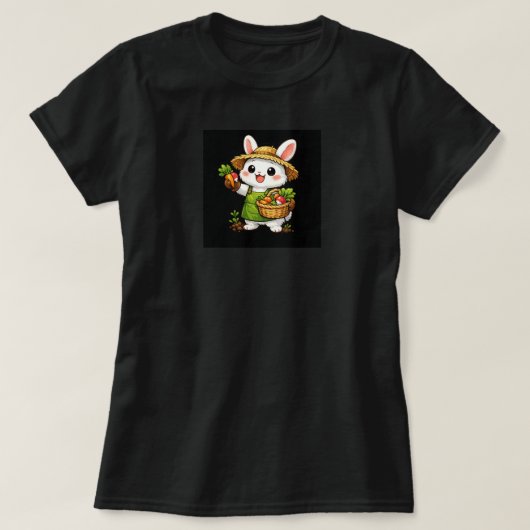 ウサギのキャラクターイラスト Tシャツ (デザイン正面)