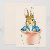 ウサギのキャラクター サンキューカード (正面/裏面)