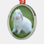 ウサギのクリスマスのオーナメント メタルオーナメント (左)