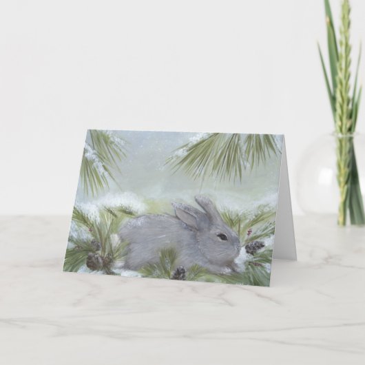 ウサギのクリスマスカード シーズンカード (正面)