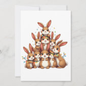 ウサギのクリスマスツリーメリークリスマスクリスマス 案内状 (正面)