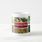 ウサギのコラージュの写真のマグ コーヒーマグカップ (中央)