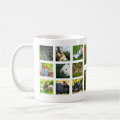 ウサギのコラージュの写真のマグ(円形) コーヒーマグカップ (左)