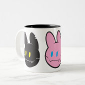 ウサギのコーヒーマグ ツートーンマグカップ (正面左)