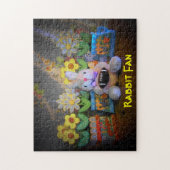 ウサギのサッカーファン ジグソーパズル (縦)