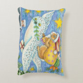 ウサギのサンタクロースとフクロウのクリスマス アクセントクッション (裏面(縦))