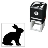 ウサギのシルエット セルフインキングスタンプ (インサイチュ)