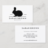 ウサギのシルエット 名刺 (正面/裏面)