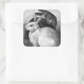 ウサギのシール スクエアシール (バッグ)