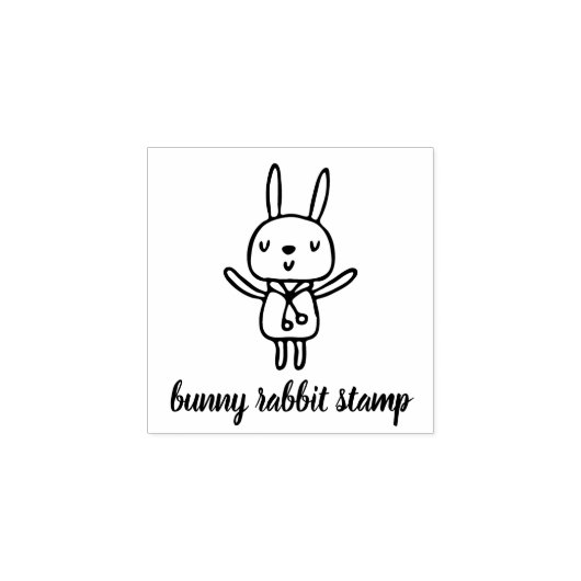 ウサギのスケッチ動物 ラバースタンプ (インプリント)