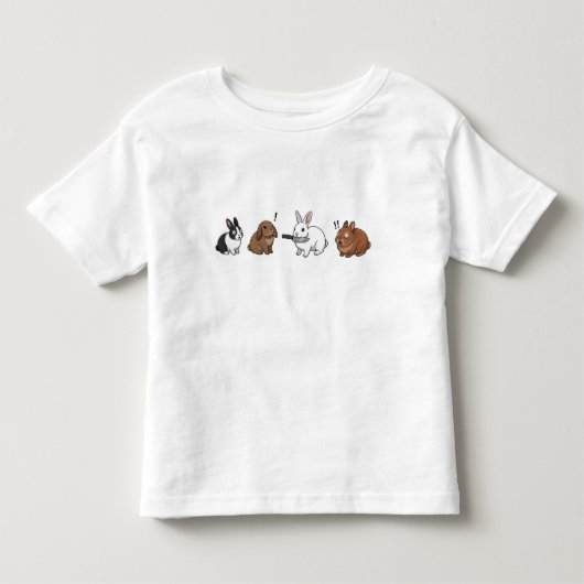 ウサギのスタンドオフ  トドラーTシャツ (正面)