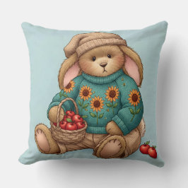 ウサギのターコイズ クッション