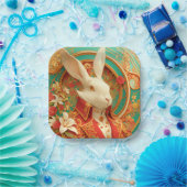 ウサギのドレ王室のスコード ペーパープレート (パーティー)