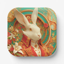 ウサギのドレ王室のスコード ペーパープレート