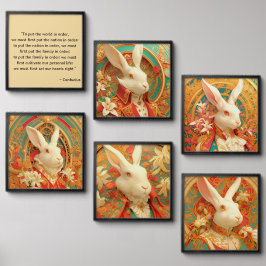 ウサギのドレ王室のスコード 貼ってはがせるフォトタイル