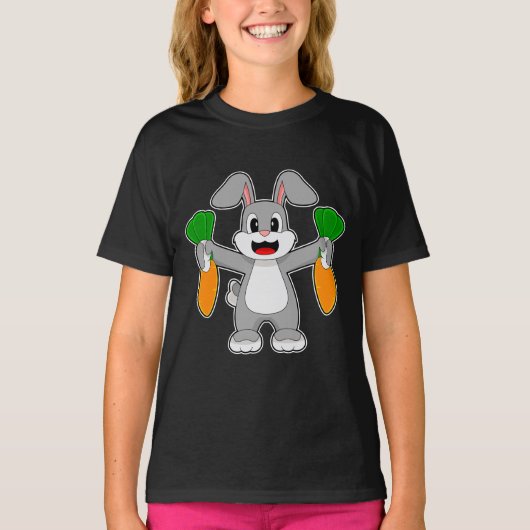 ウサギのニンジン Tシャツ (正面)
