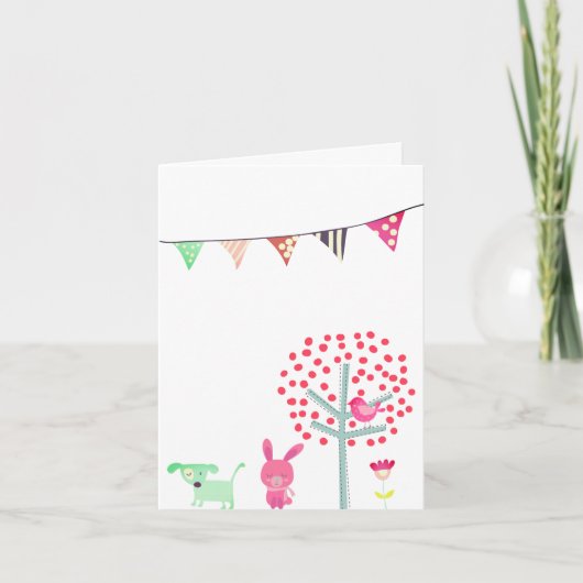 ウサギのハッピーイースター カード (正面)