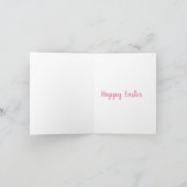 ウサギのハッピーイースター カード (内部)