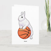 ウサギのバスケットボール選手バスケットボール カード (裏面)
