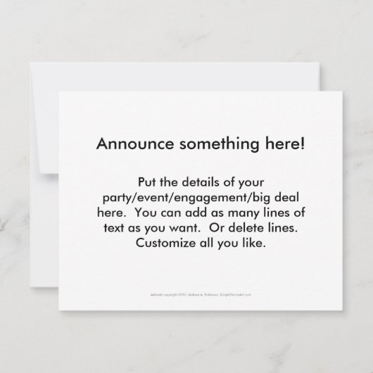 ウサギのバニーのおもしろいのシンプルな図記号のロゴの芸術 案内状 (裏面)