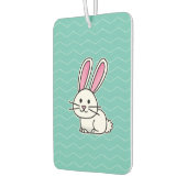 ウサギのバニーの幸運で白く柔らかい尾長い耳 カーエアーフレッシュナー (左)