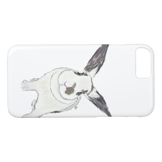 ウサギのバニーの電話箱、ウサギのイラストレーション Case-Mate iPhoneケース (裏面(横))
