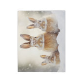 ウサギのバニー動物の家族さまよう ノートパッド (回転)