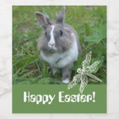 ウサギのバニー ワインラベル (シングルラベル)