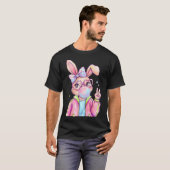 ウサギのバブルガム イースター デイ かわいい Tシャツ (正面フル)