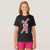 ウサギのバレーボール選手 バレーボール Tシャツ (正面フル)