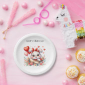 ウサギのパイロット お誕生日 ペーパープレート (パーティー)