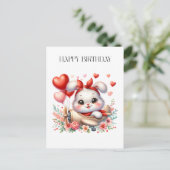 ウサギのパイロット 誕生日 シーズンポストカード (スタンド正面)