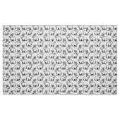 ウサギのパターン – 白黒 ファブリック (ファットクウォーター)