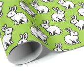 ウサギのパターン – 黒白と火星の群れ ラッピングペーパー (ロールコーナー)