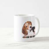 ウサギのビーグル犬のマグを言うためにしました コーヒーマグカップ (正面右)