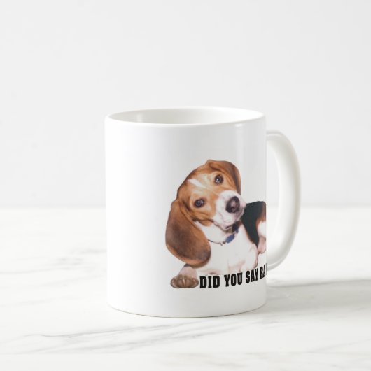 ウサギのビーグル犬のマグを言うためにしました コーヒーマグカップ (正面右)