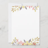 ウサギのピンクのファーストバースデー招待状 招待状 (裏面)