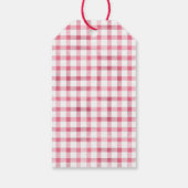 ウサギのピンクの誕生日パーティーガールズ ギフトタグ (裏面)