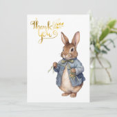 ウサギのピーターありがとう サンキューカード (スタンド正面)
